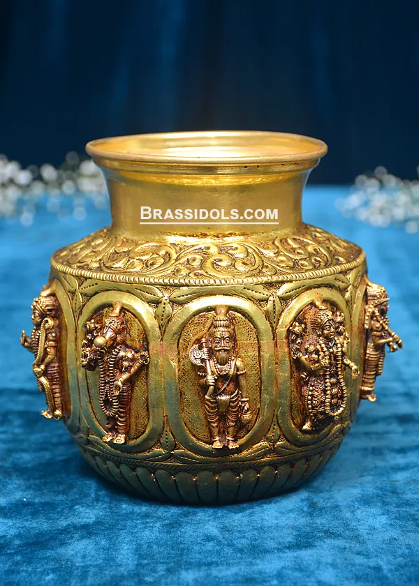 Brass Dasaavtaar Kalash 5 inchBrass Idols