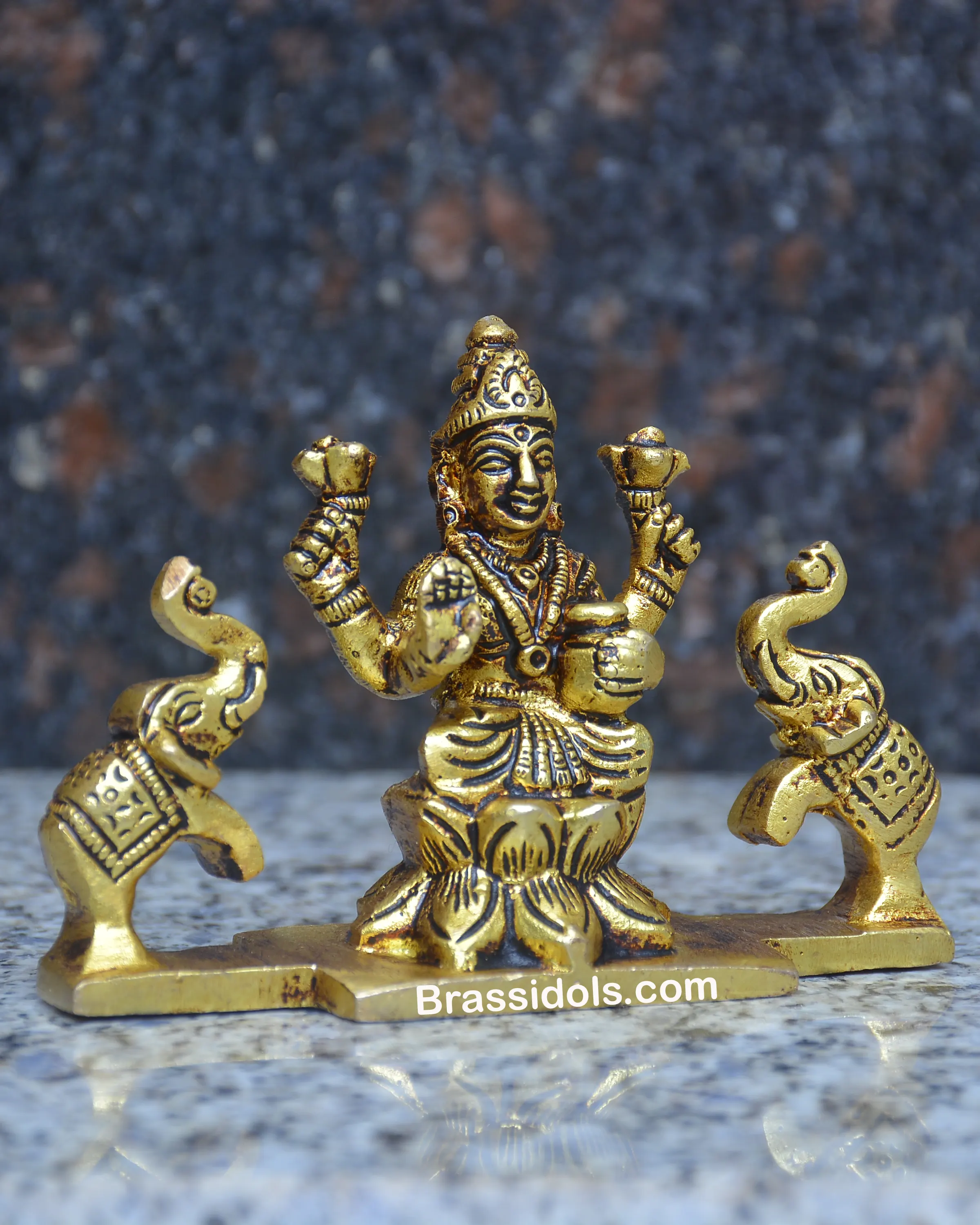 SITTING KAMAL LAXMI WITH ELEPHANT - secondary