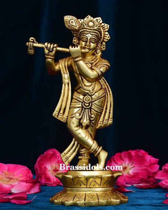 Base with Fluting Krishna