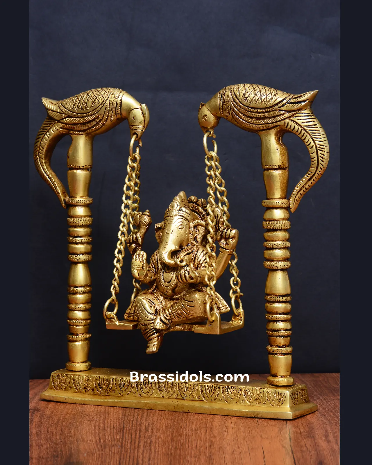 Swing with Boat Ganesh with peacock - secondary