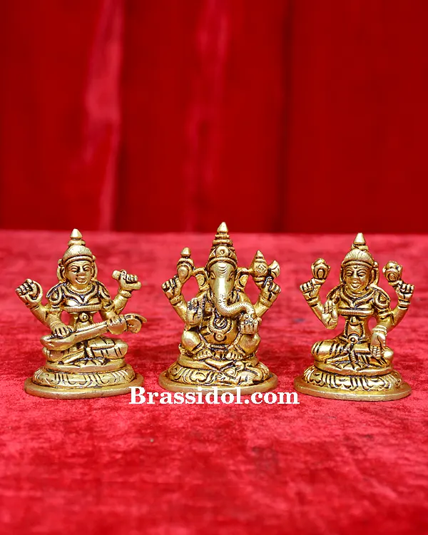Lakshmi Ganesh Saraswati With Base