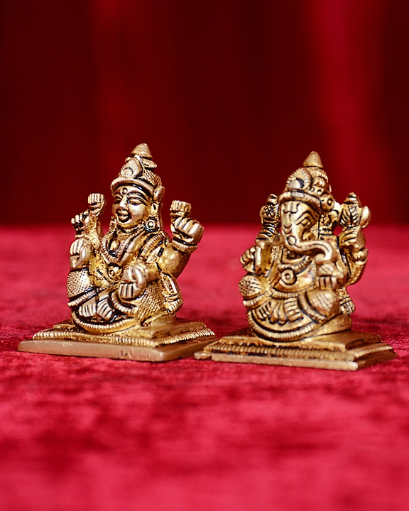 Square Base Laxmi Ganesh - secondary