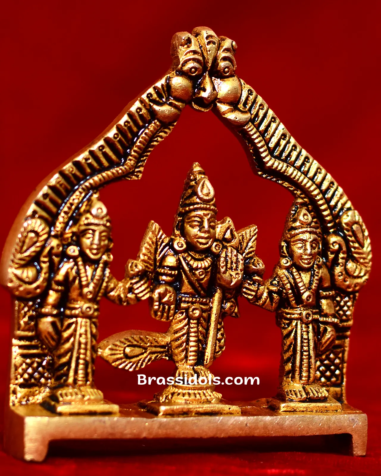 Divine Sri Valli Deivanai Thiruthani Murugan Brass Idol - secondary
