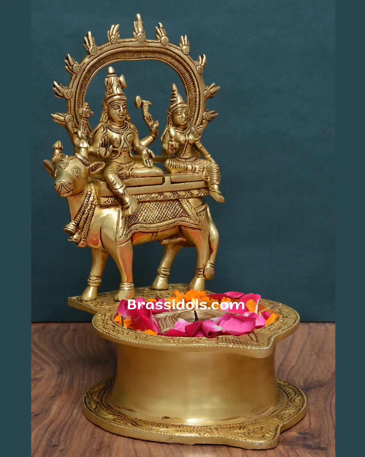 Divine Sivan Parvathi Brass Deppam - 10 Inches - secondary