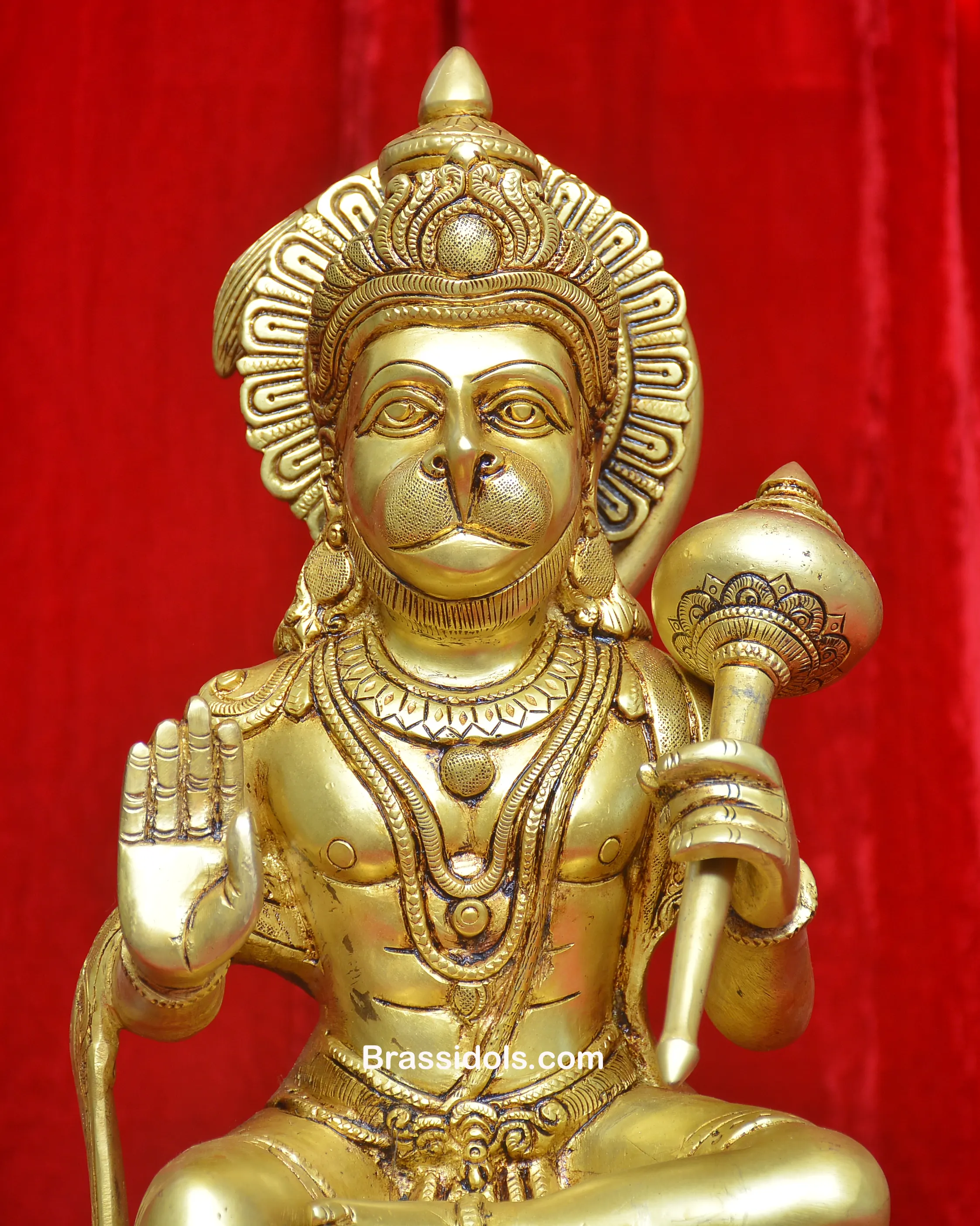 ROUND BASE SITTING HANUMAN JI - secondary