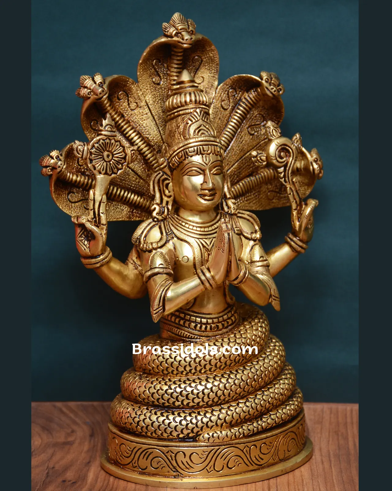 Brass Pathanjali Nag idol - secondary