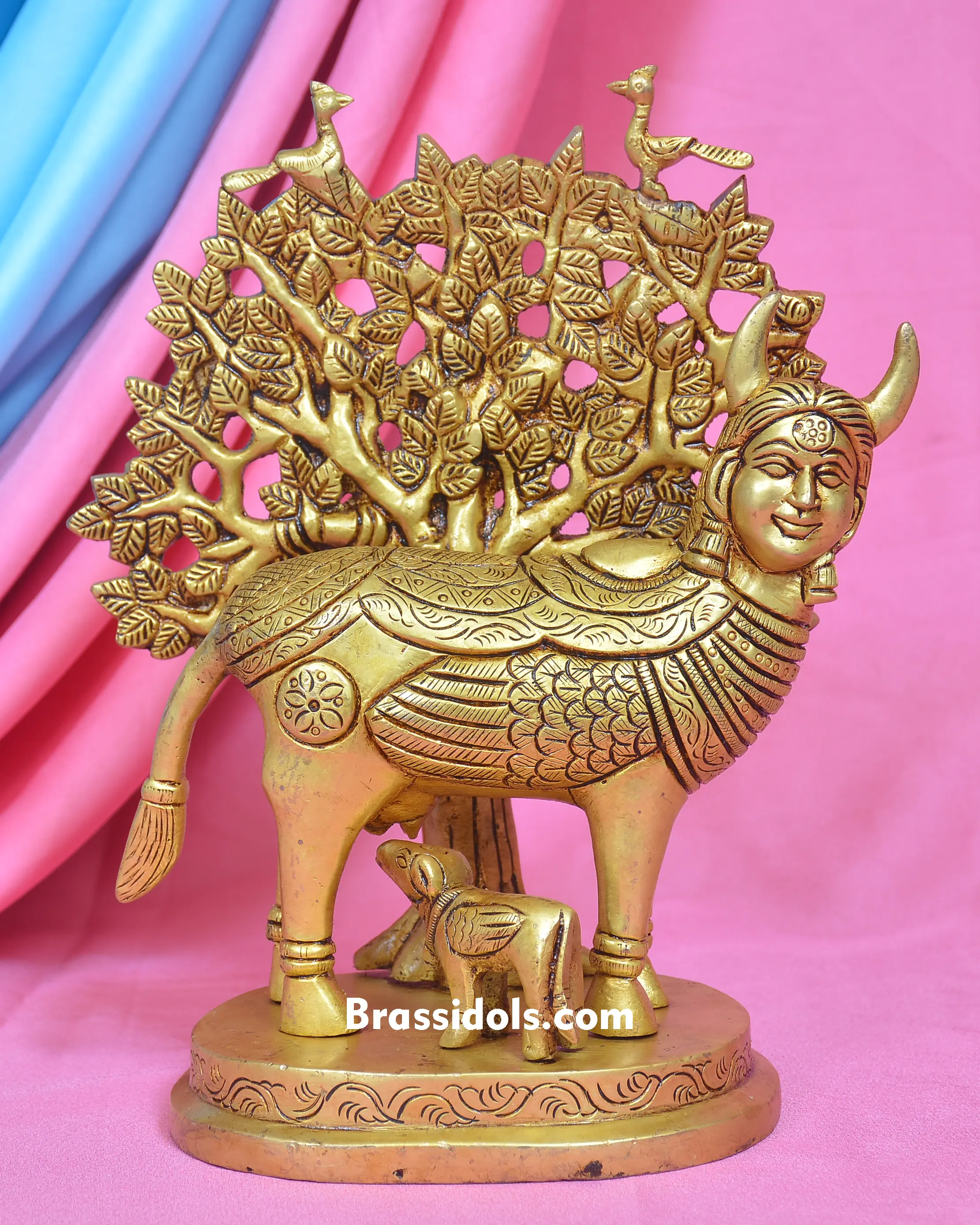 STANDING TREE KAMDHENUBrass Idols