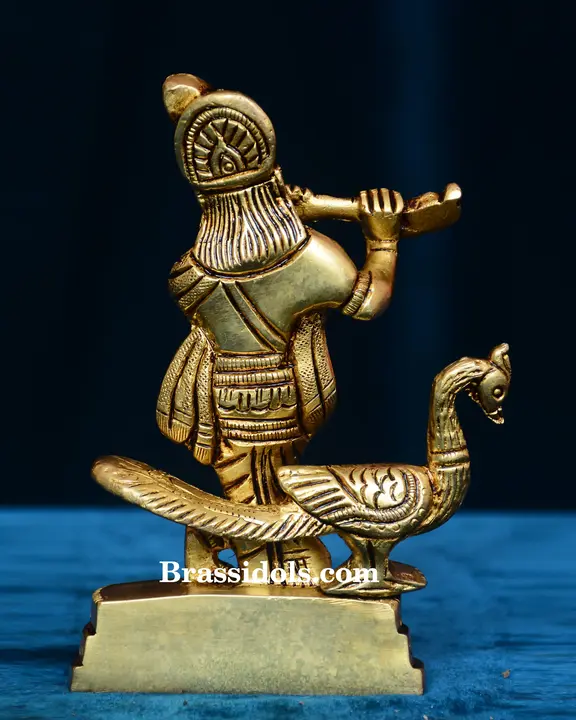 Standing Krishna with Peacock - secondary