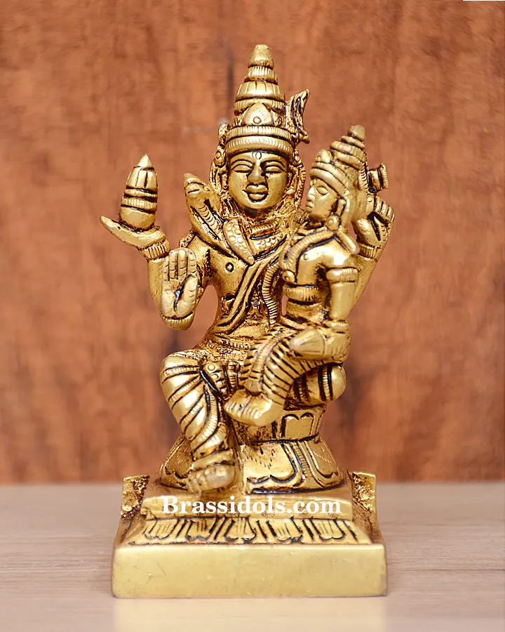 Sitting Shiva Parvati With Family