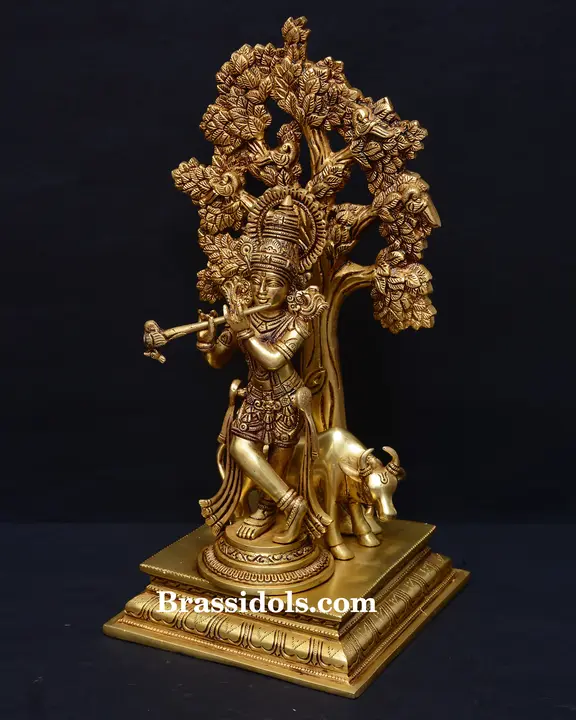 Tree Base Cow Krishna - secondary