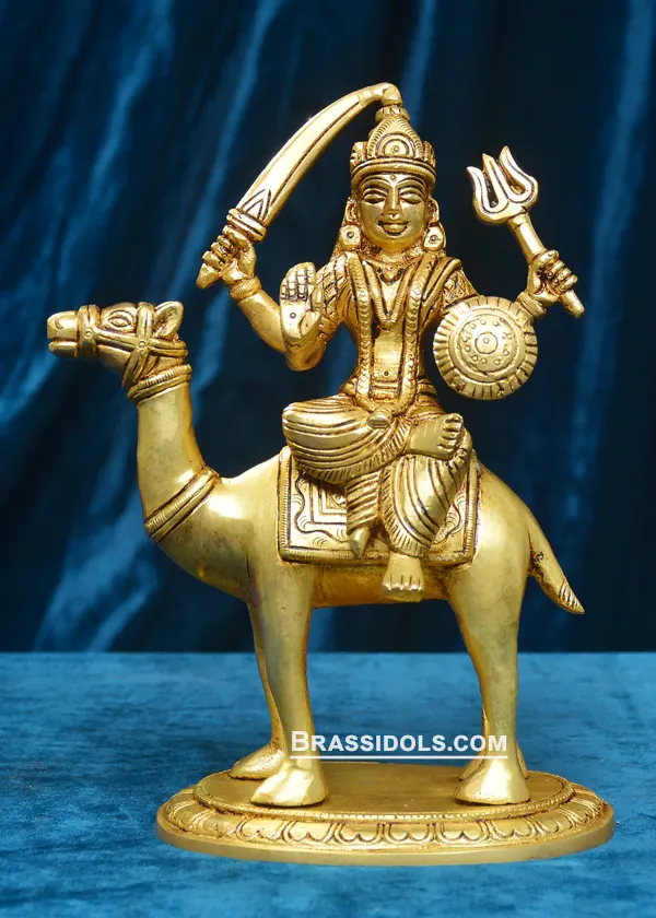 Brass Dasha Mata Idol 8 Inch
