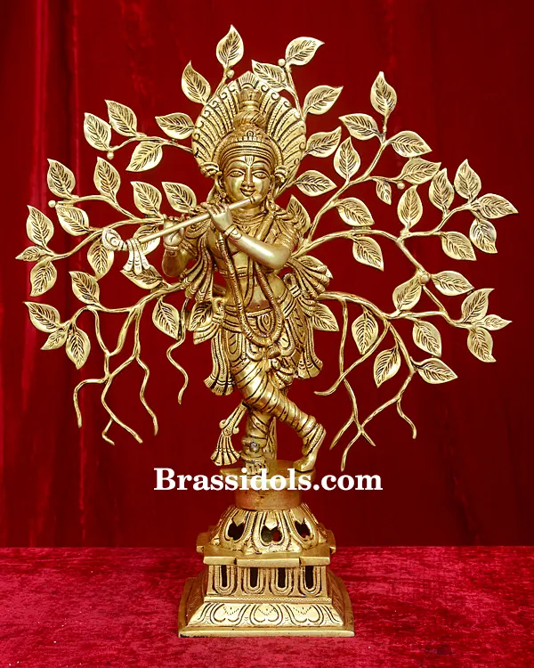 Tree Krishna With Flute
