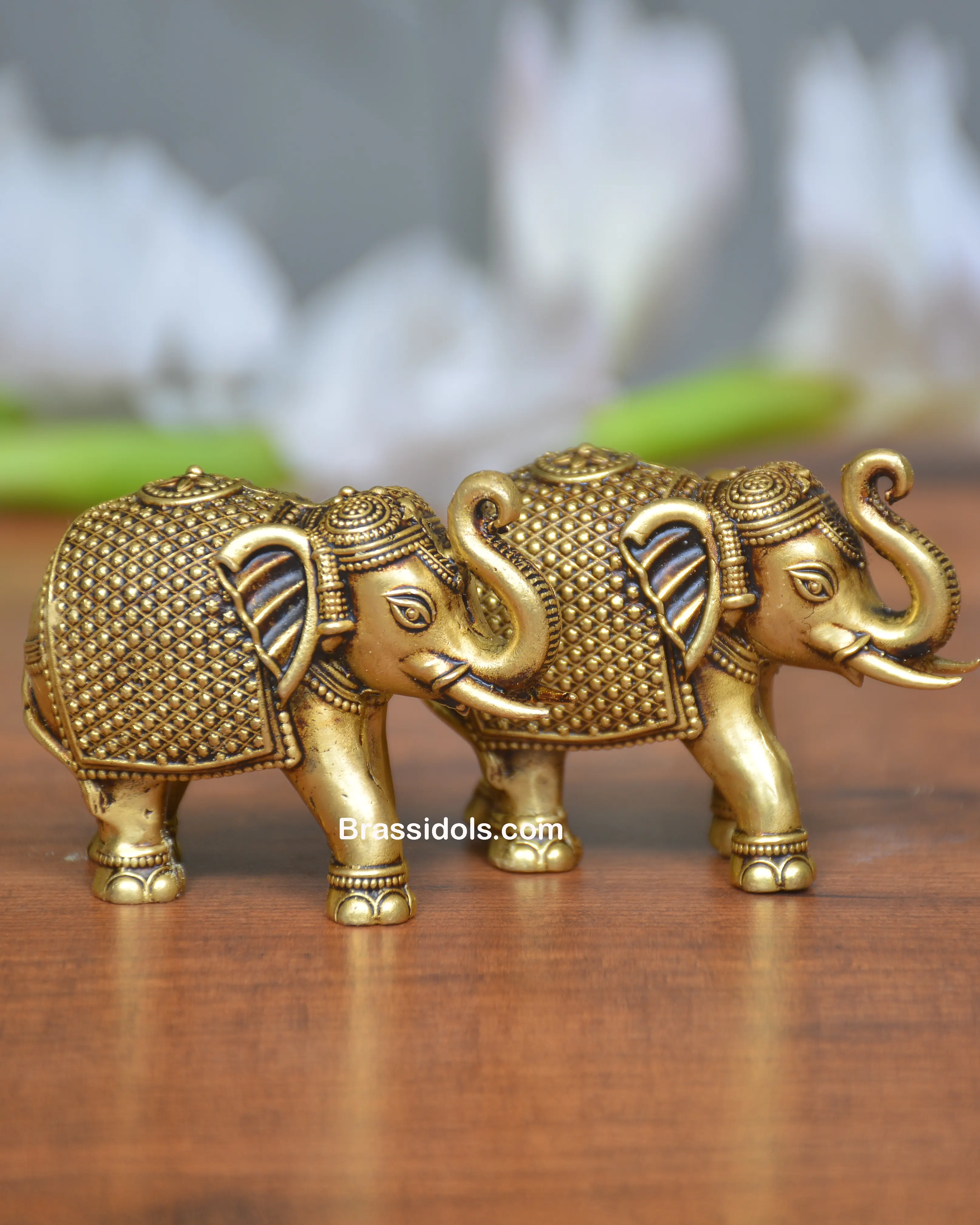 LIGHT WEIGHT JAALI DESIGN ELEPHANTBrass Idols