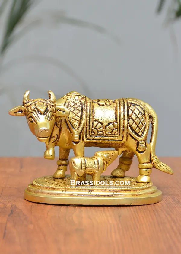 Brass Cow Calf 3 Inches