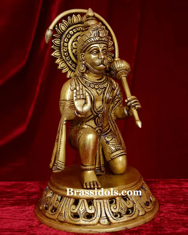 Sitting Hanuman with Gol Base - secondary