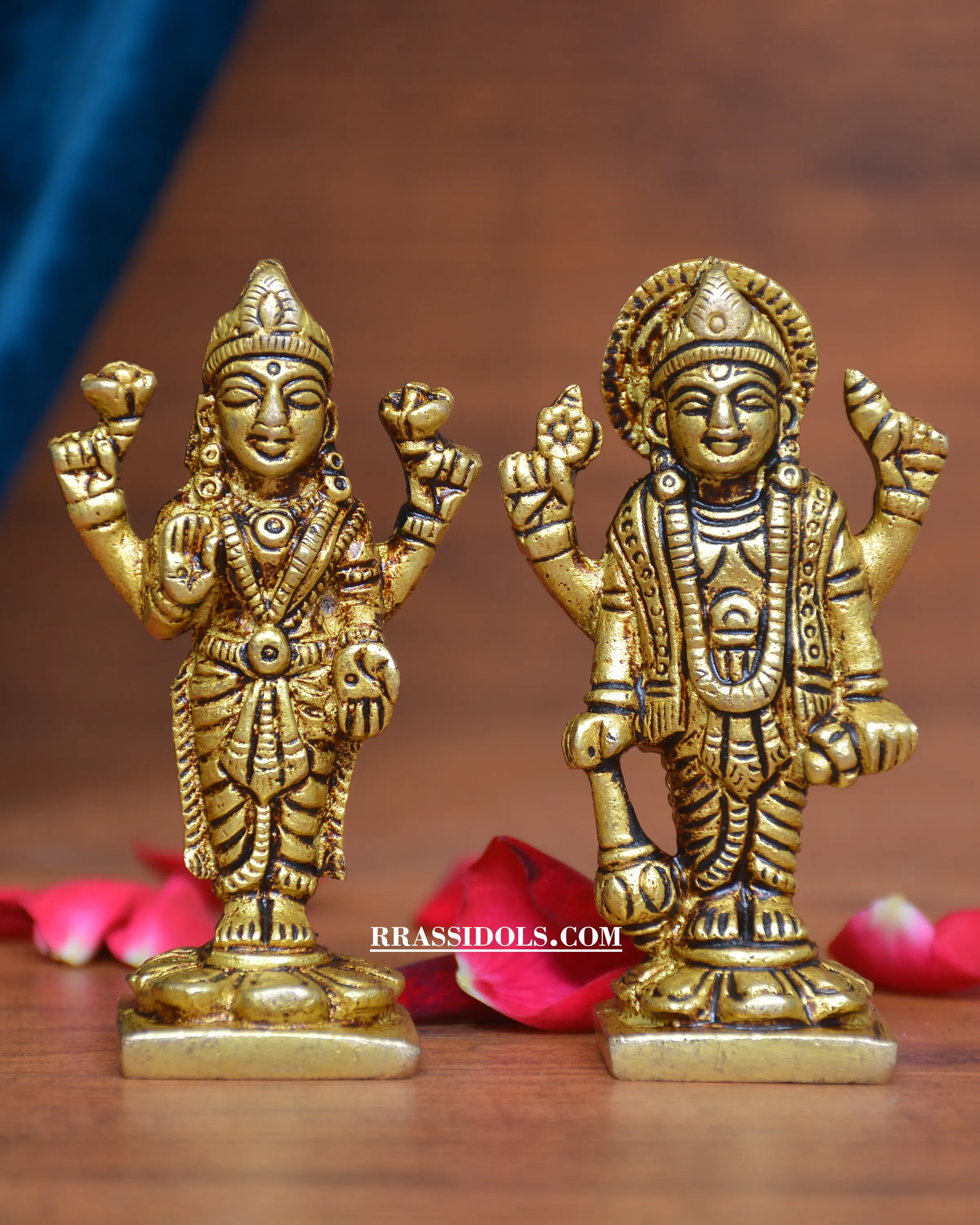 BRAS STANDING LAXMI VISHNU IDOLBrass Idols