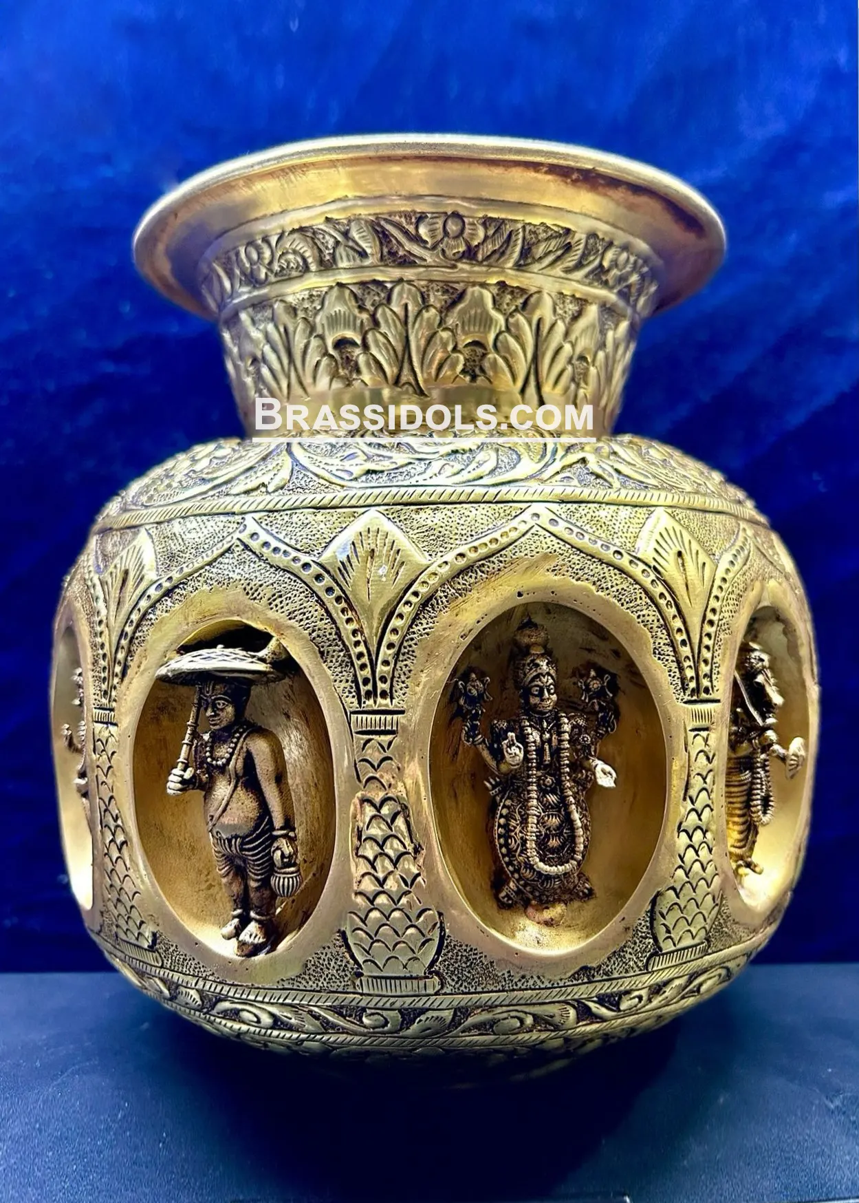 Brass Dasaavtaar Kalash 7.5 inchBrass Idols