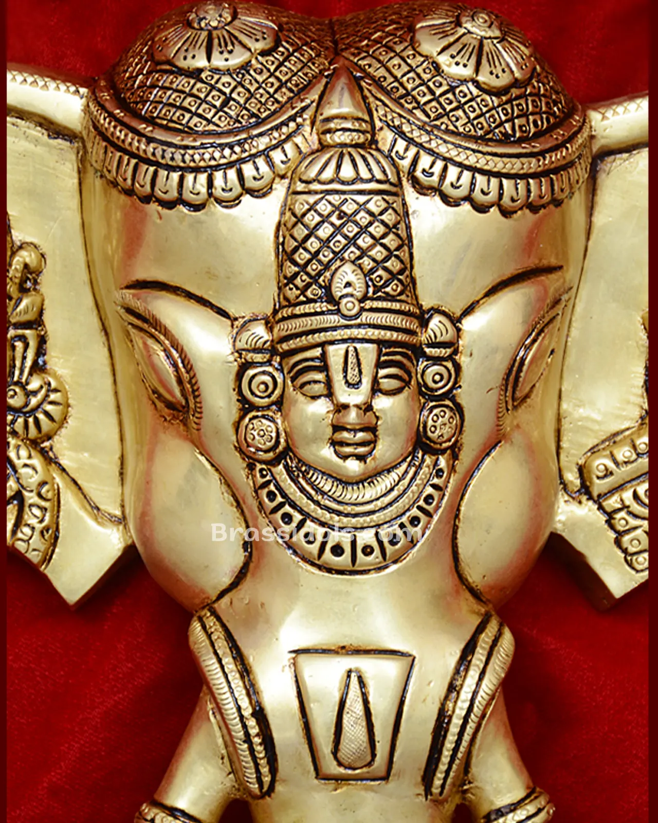 Ganesh Head with Balaji & Devi - secondary