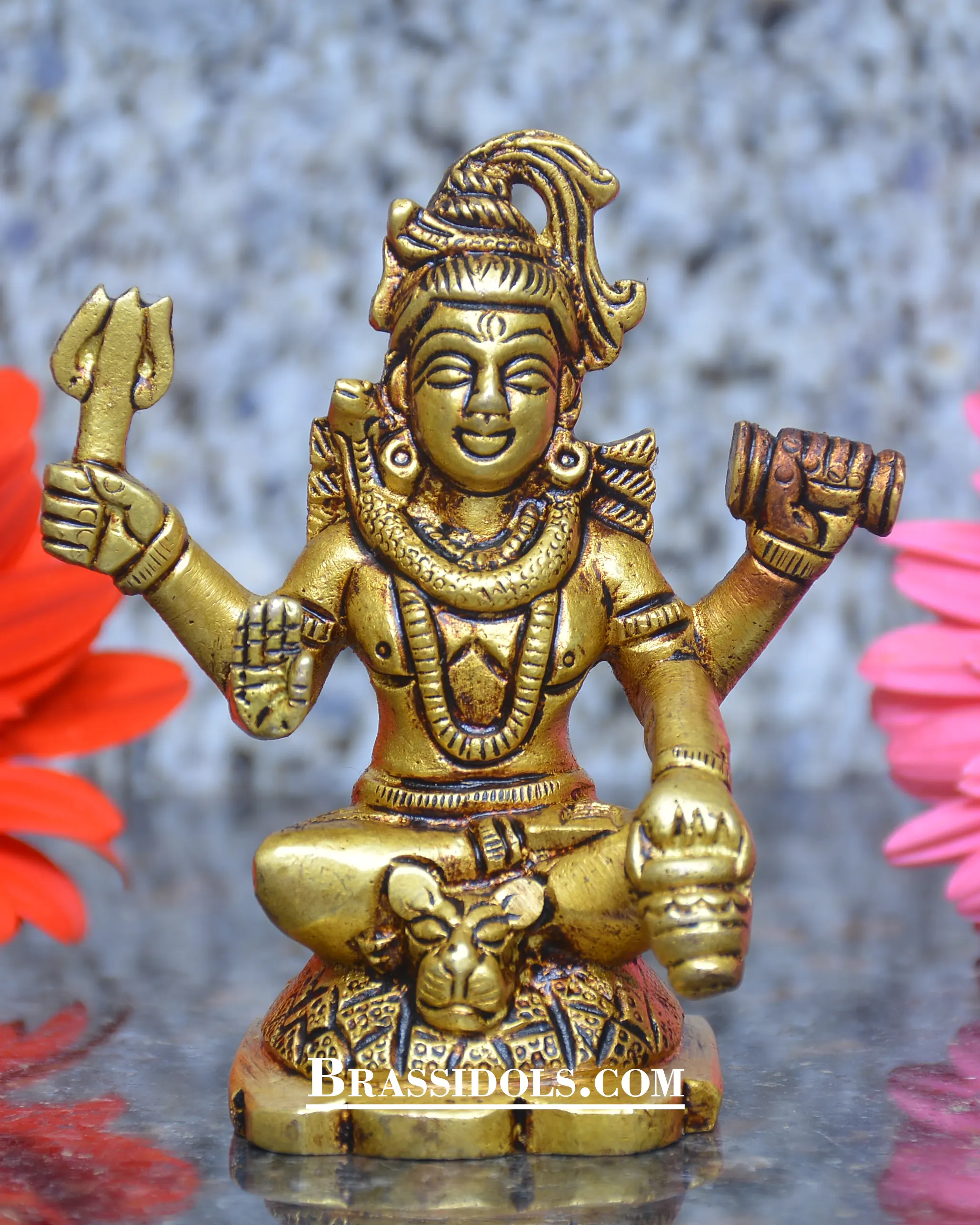 Brass Sitting Shiva 3.5 inch