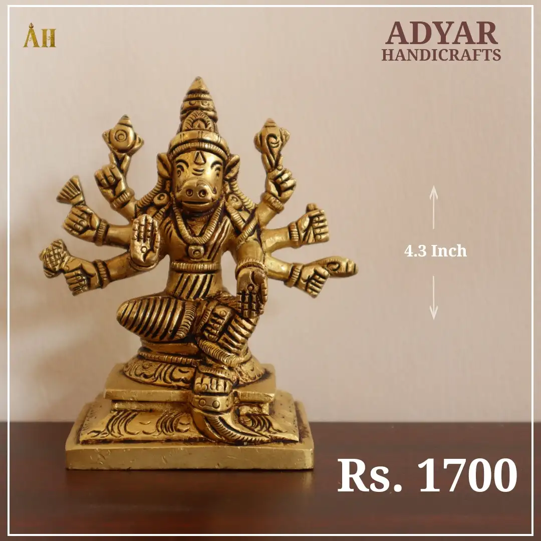 4.3 inch varahi brass idol