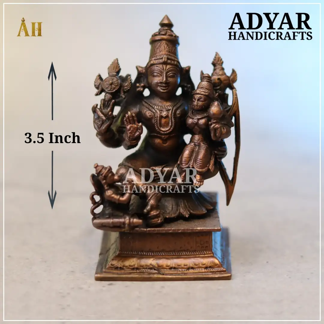 3.5 Inch Pure Copper Ramar Sita Hanuman Idol
