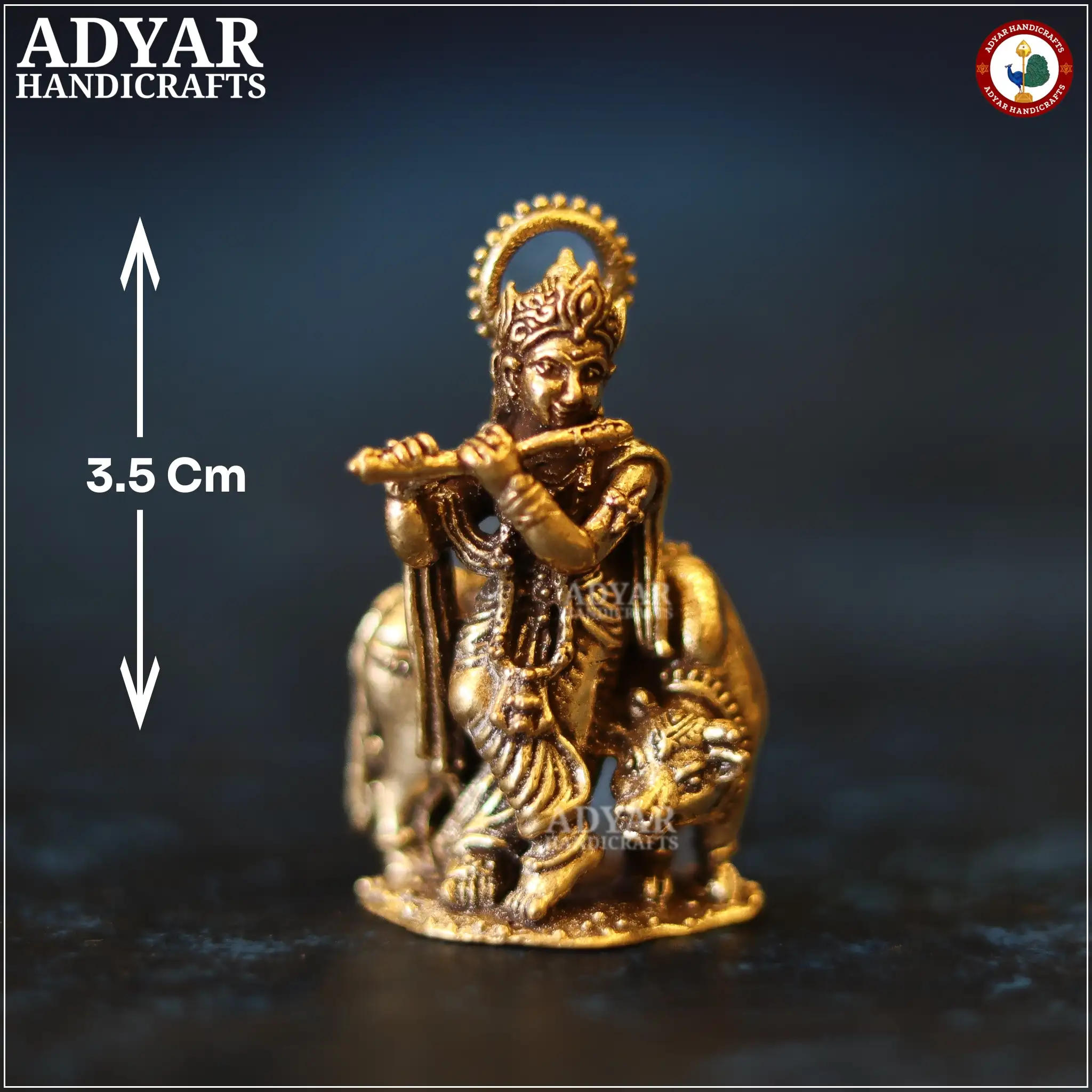 Cow Krishna Miniature
