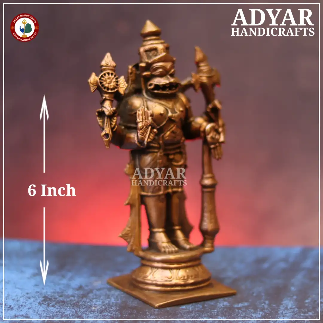 Standing Narasimhar copper Statue - image 3