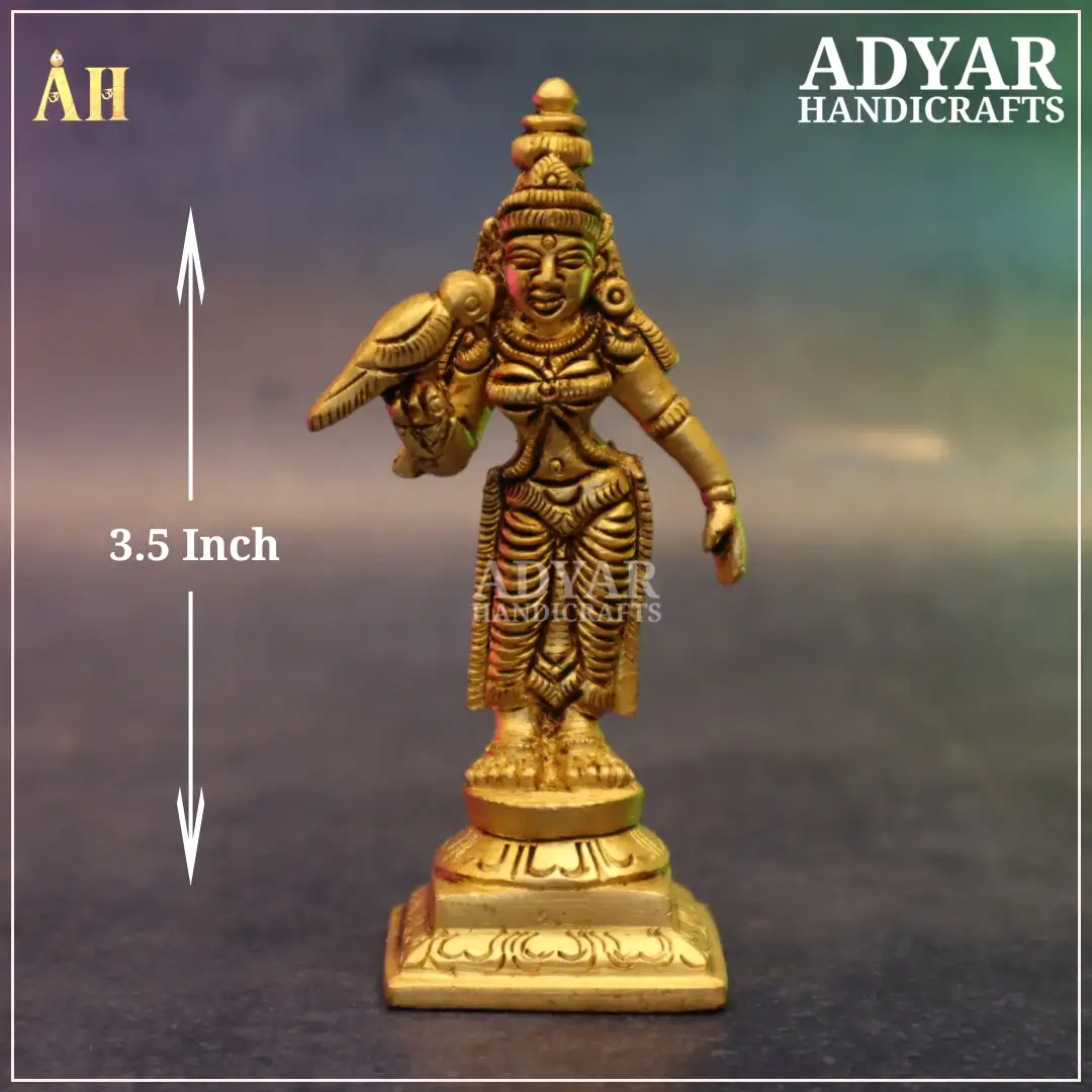 3.5 Inch Meenakshi Brass Idol
