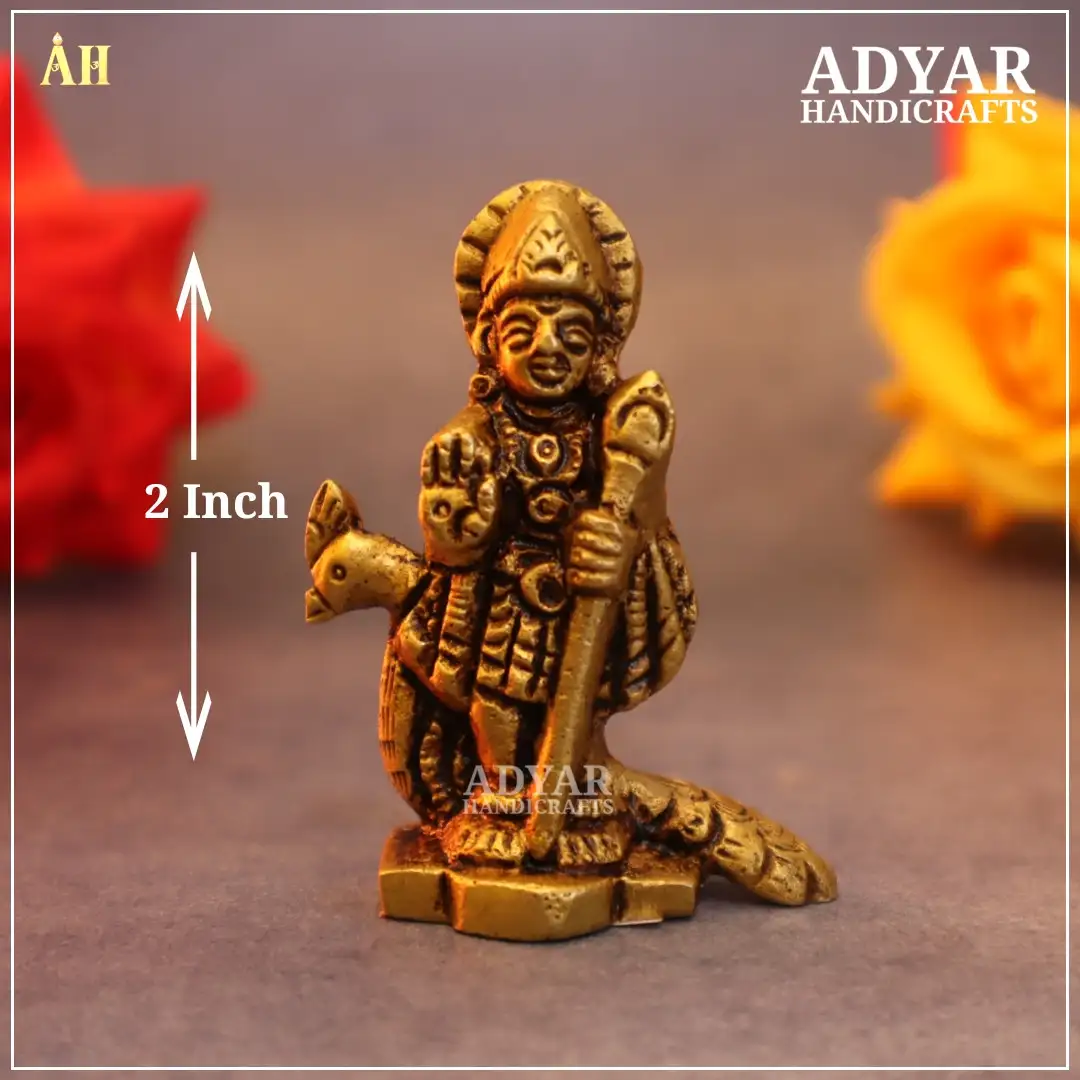 2 Inch Murugan Brass idol