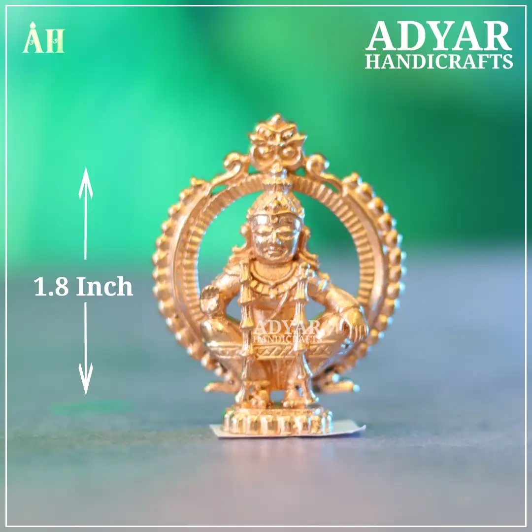1.8 inch miniature  Ayyappan panchalogam idol