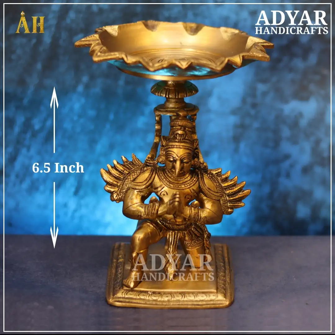 6.5 Inch Unique Garuda Vilakku Brass