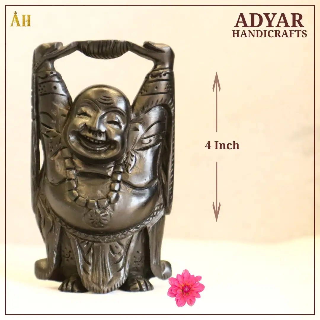 ORIGINAL KARUNGALI WOOD KUBERAN 4 INCH