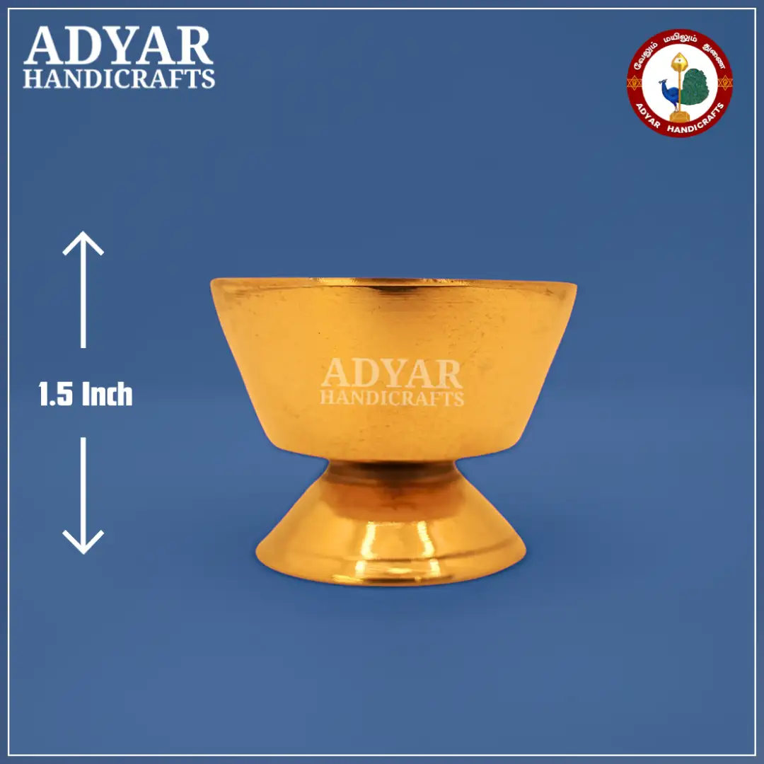Flat Brass Pyali Size:0 - secondary