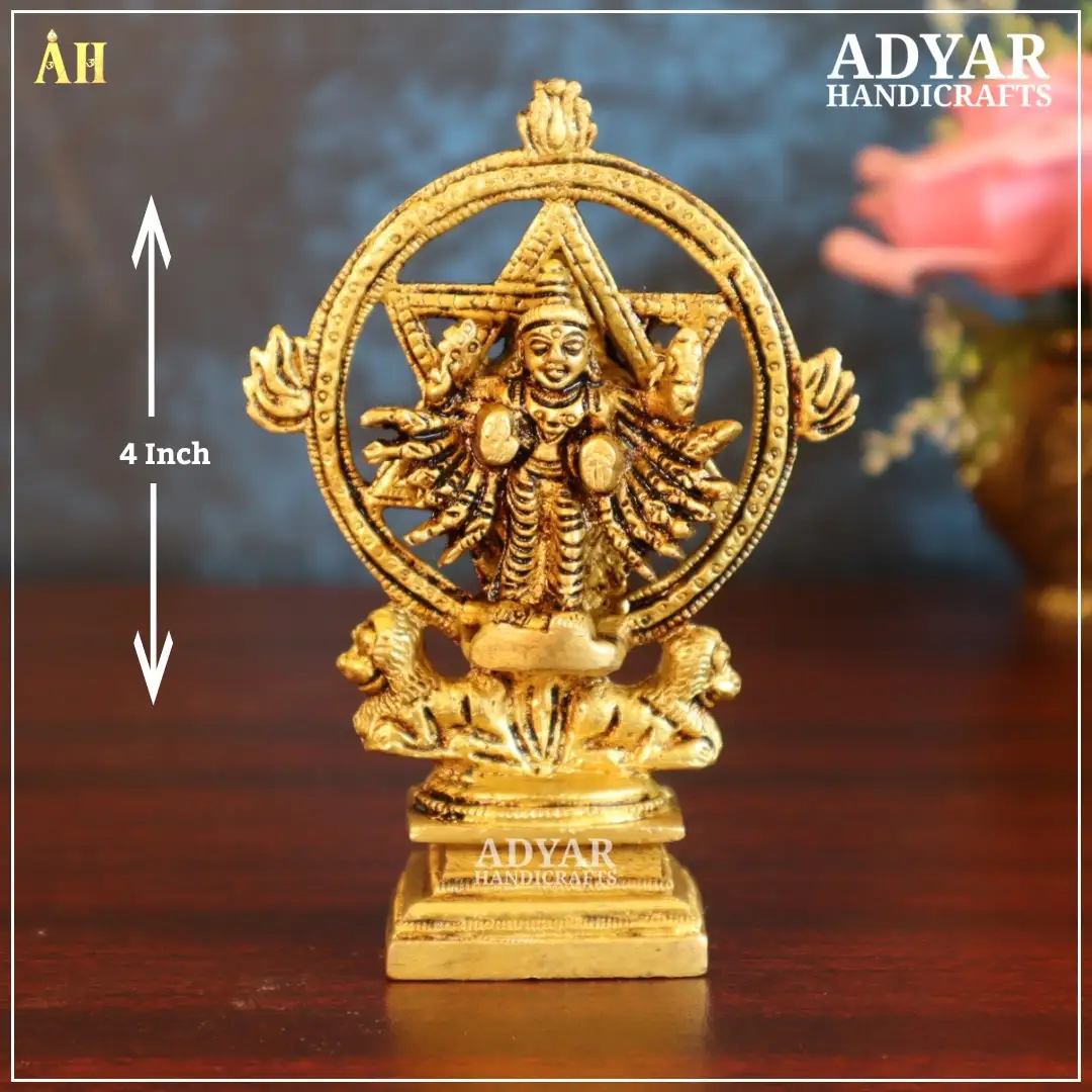 4 Inch Chakarathazhwar Brass Statue