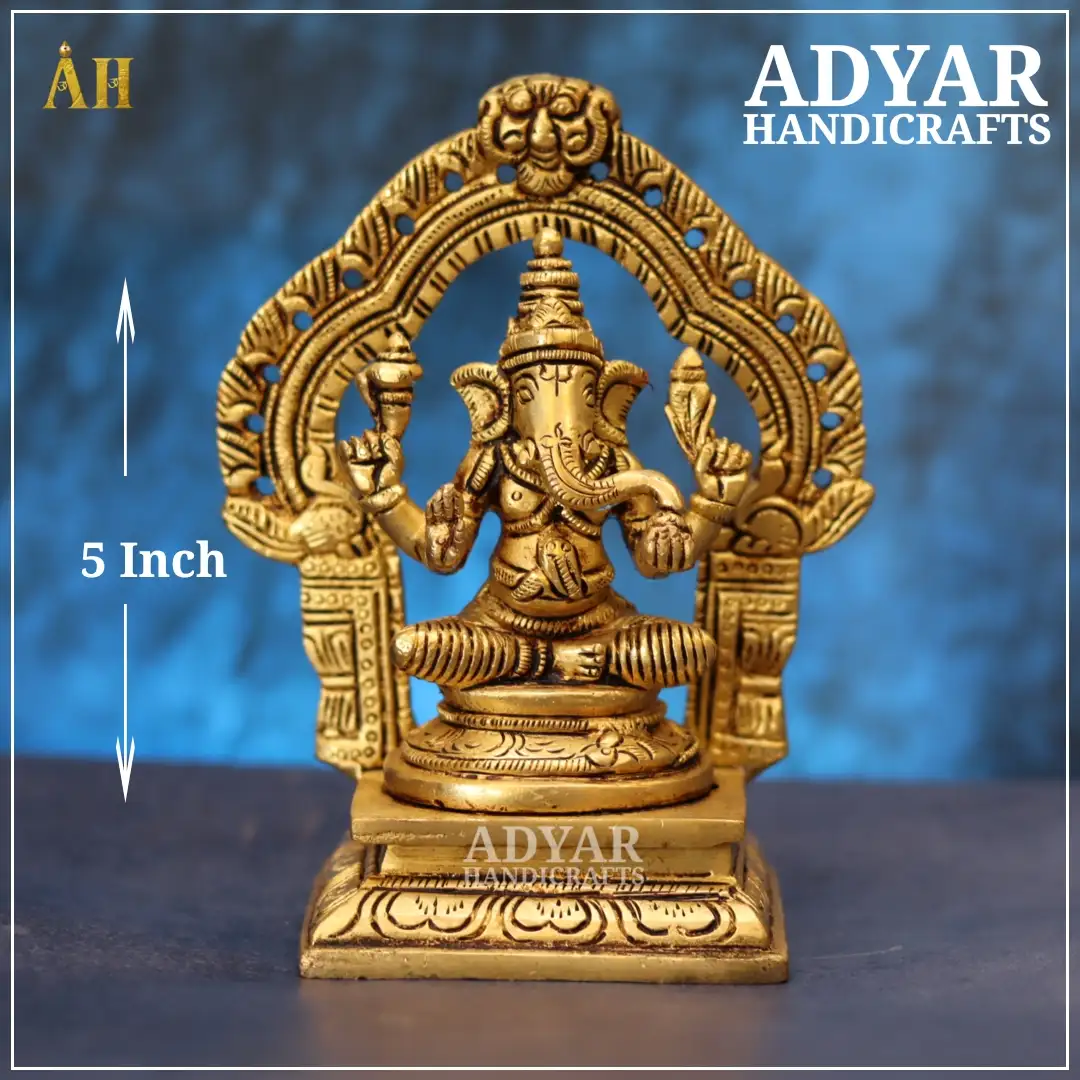 5 inch Arch Vinayagar Brass