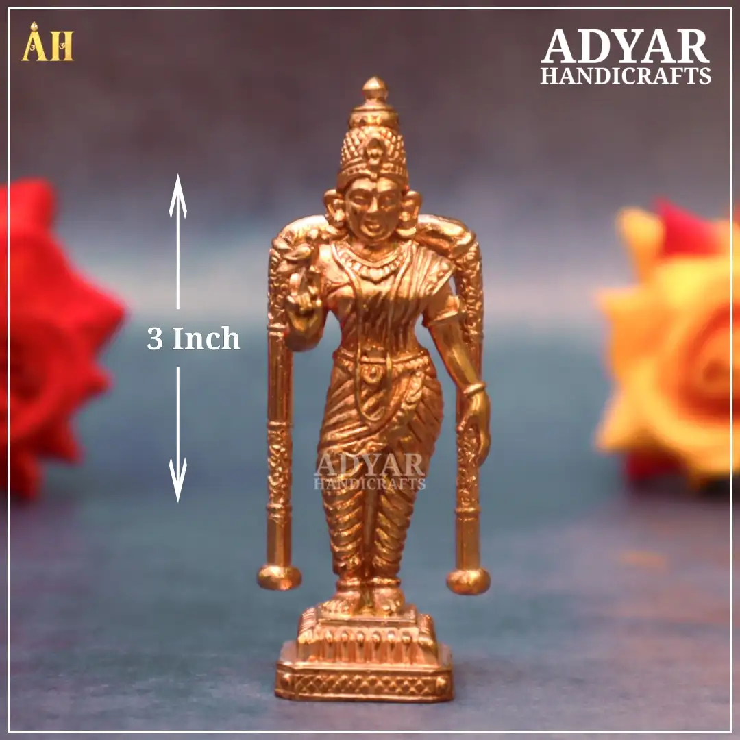 3 Inch Madurai Meenakshi Panchalogam Idol