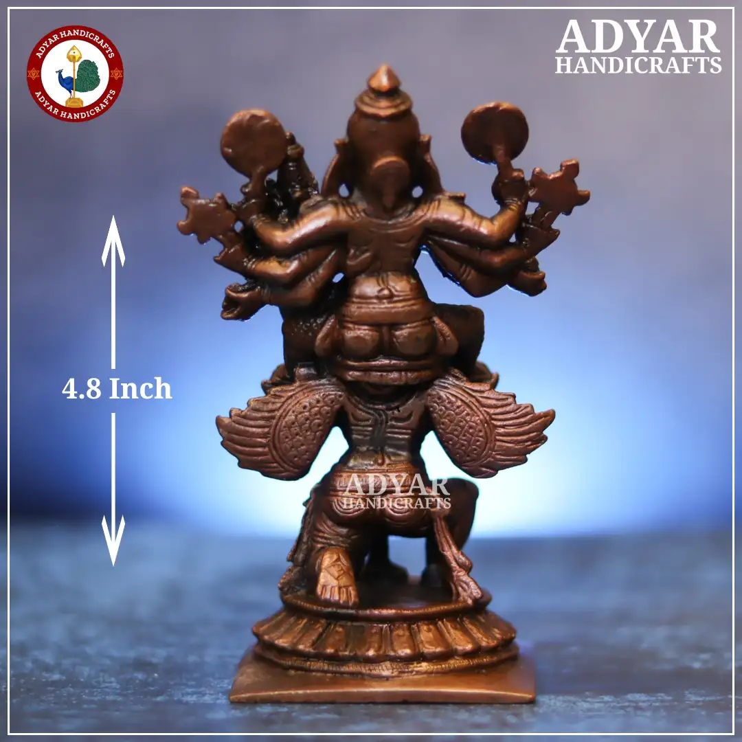 Lakshmi Narasimhar Garudasevai Copper Idol - image 4