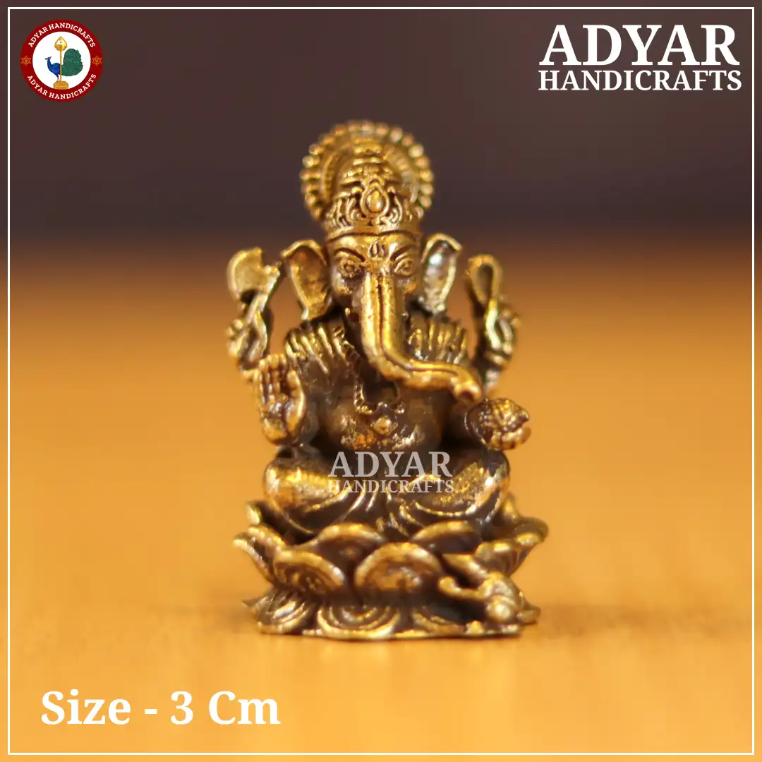 Ganesha on Lotus Miniature