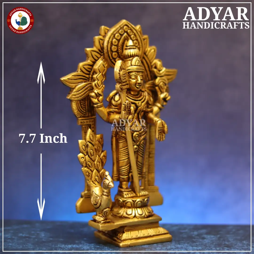 Murugan Idol With Thiruvachi - secondary