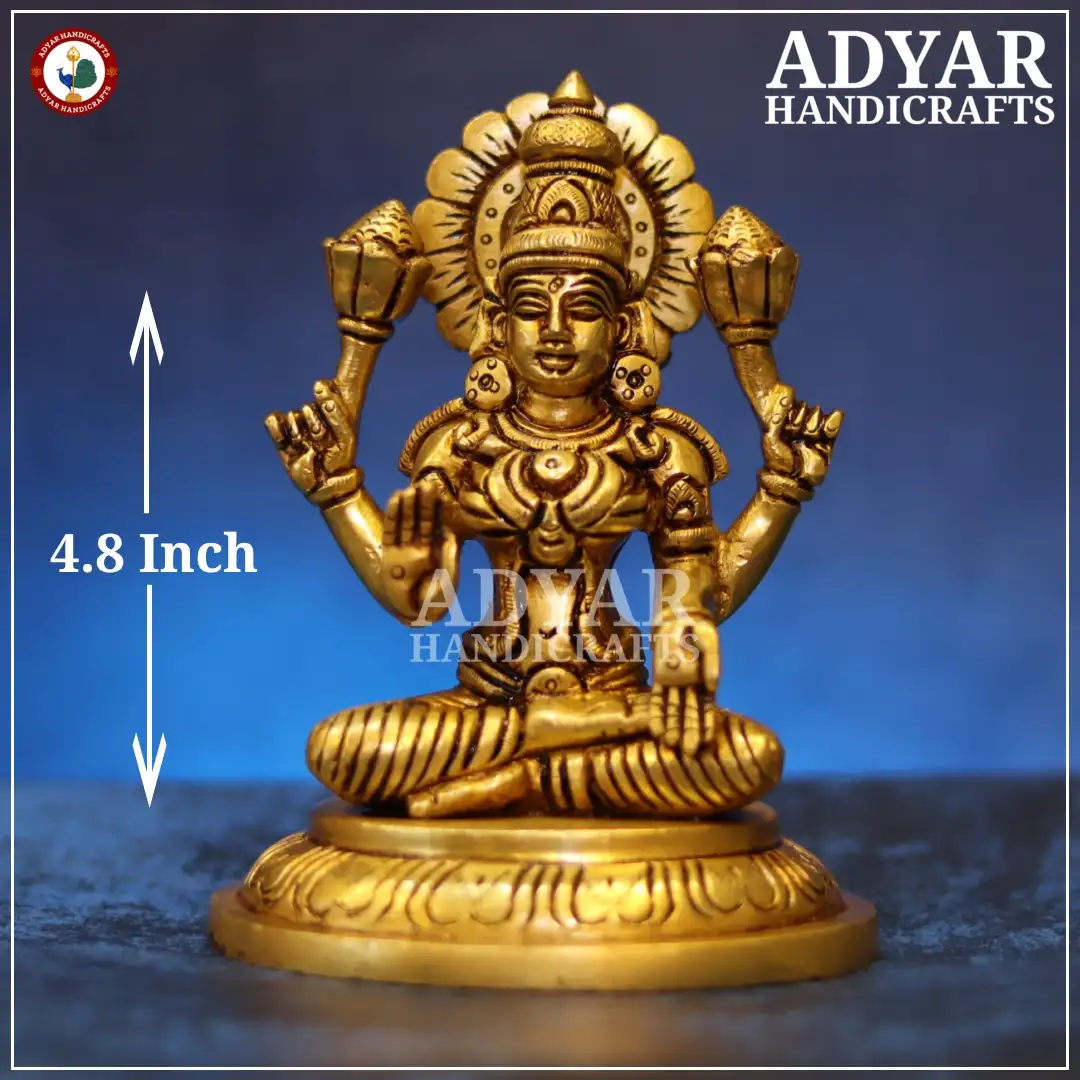 Goddess Lakshmi Brass Idol