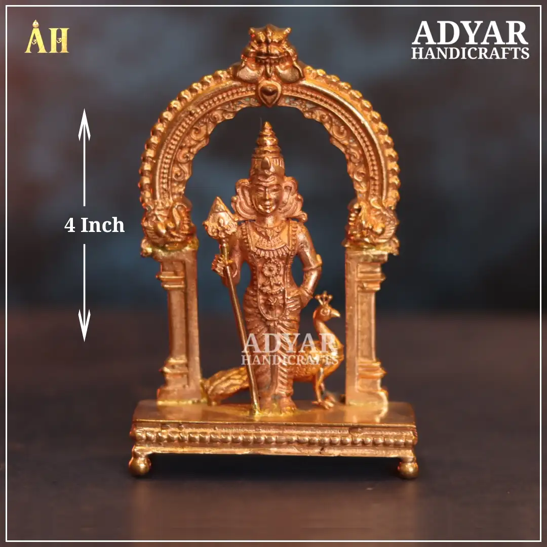 4 Inch Murugan panchalogam idol with arch