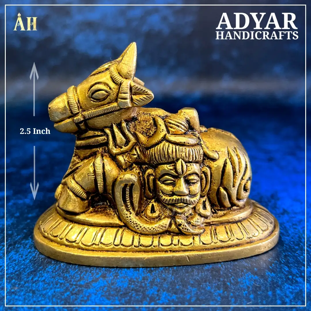 2.5 inch brass shivan nandi