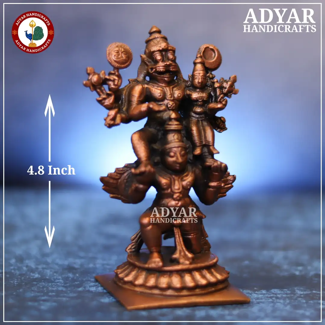 Lakshmi Narasimhar Garudasevai Copper Idol - secondary