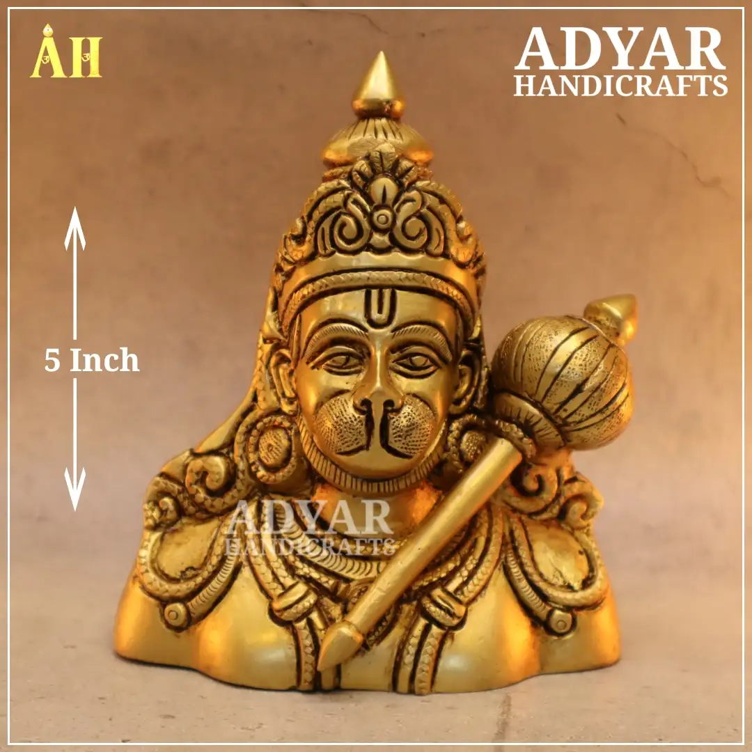 5 Inch Hanuman Brass Idol