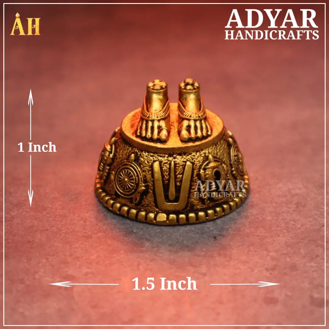 1 Inch Fine Finish Perumal Paadham Brass