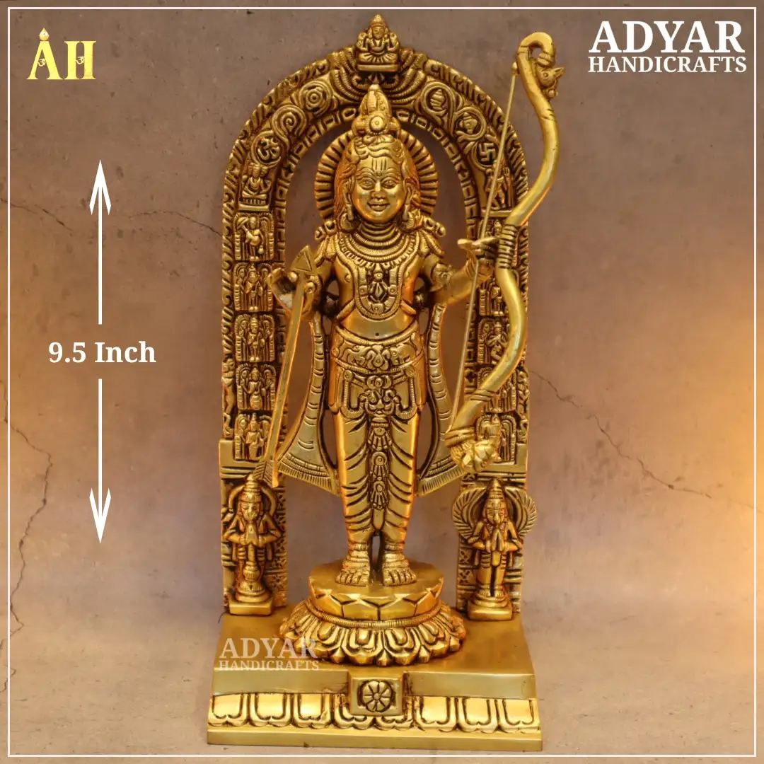 9.5 Inch Ram Lalla Brass Statue