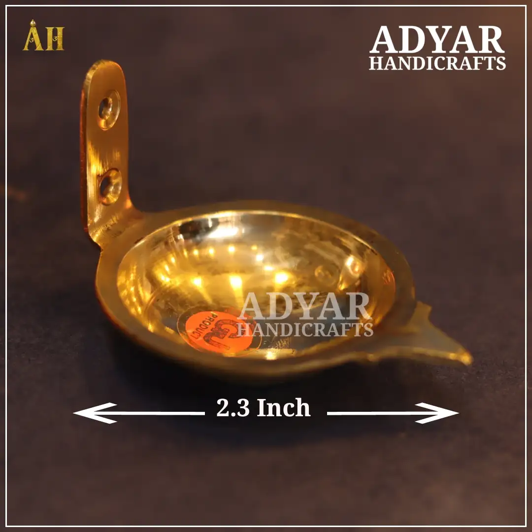 2.3 Inch Brass Mada Vilakku