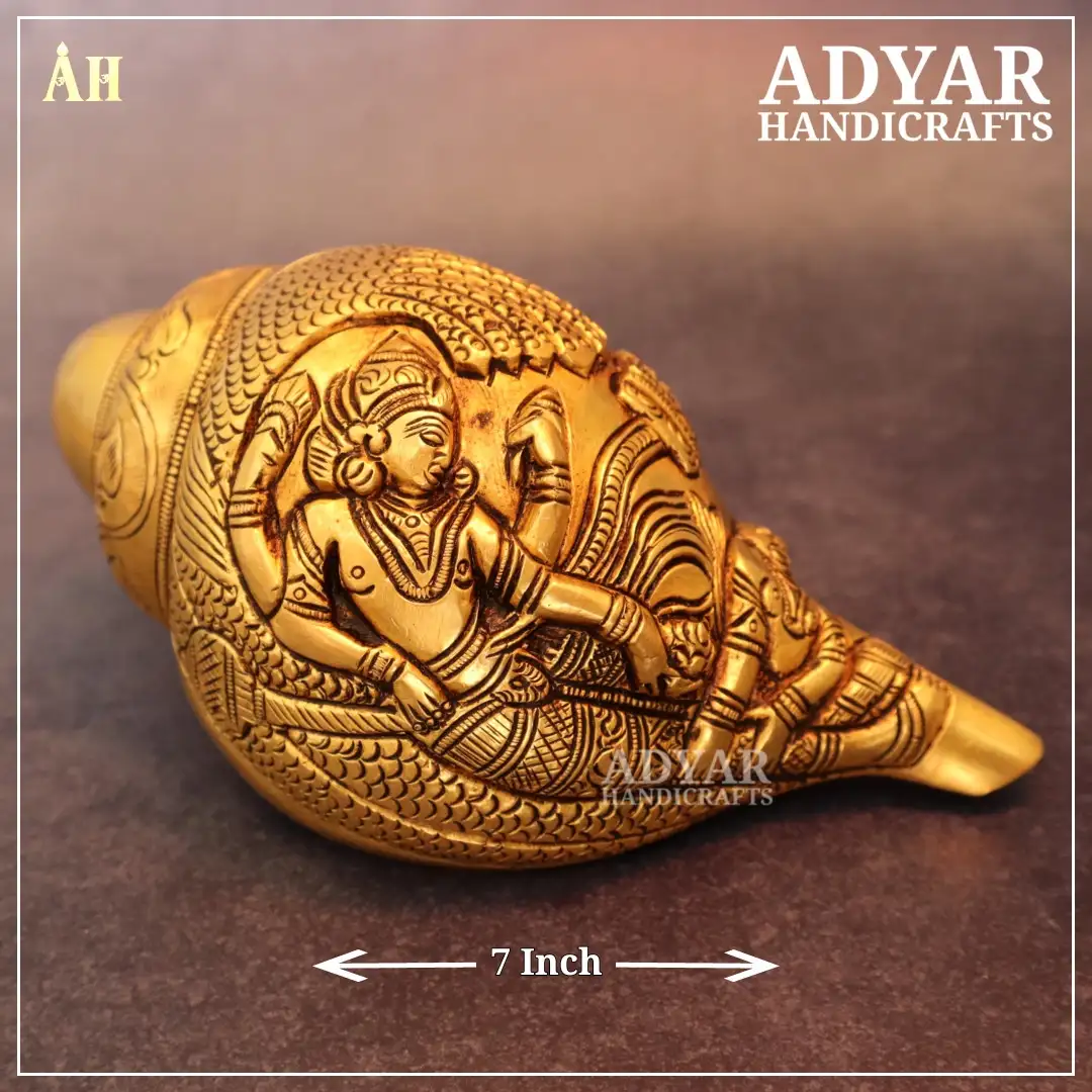 7 inch Vishnu sangu brass