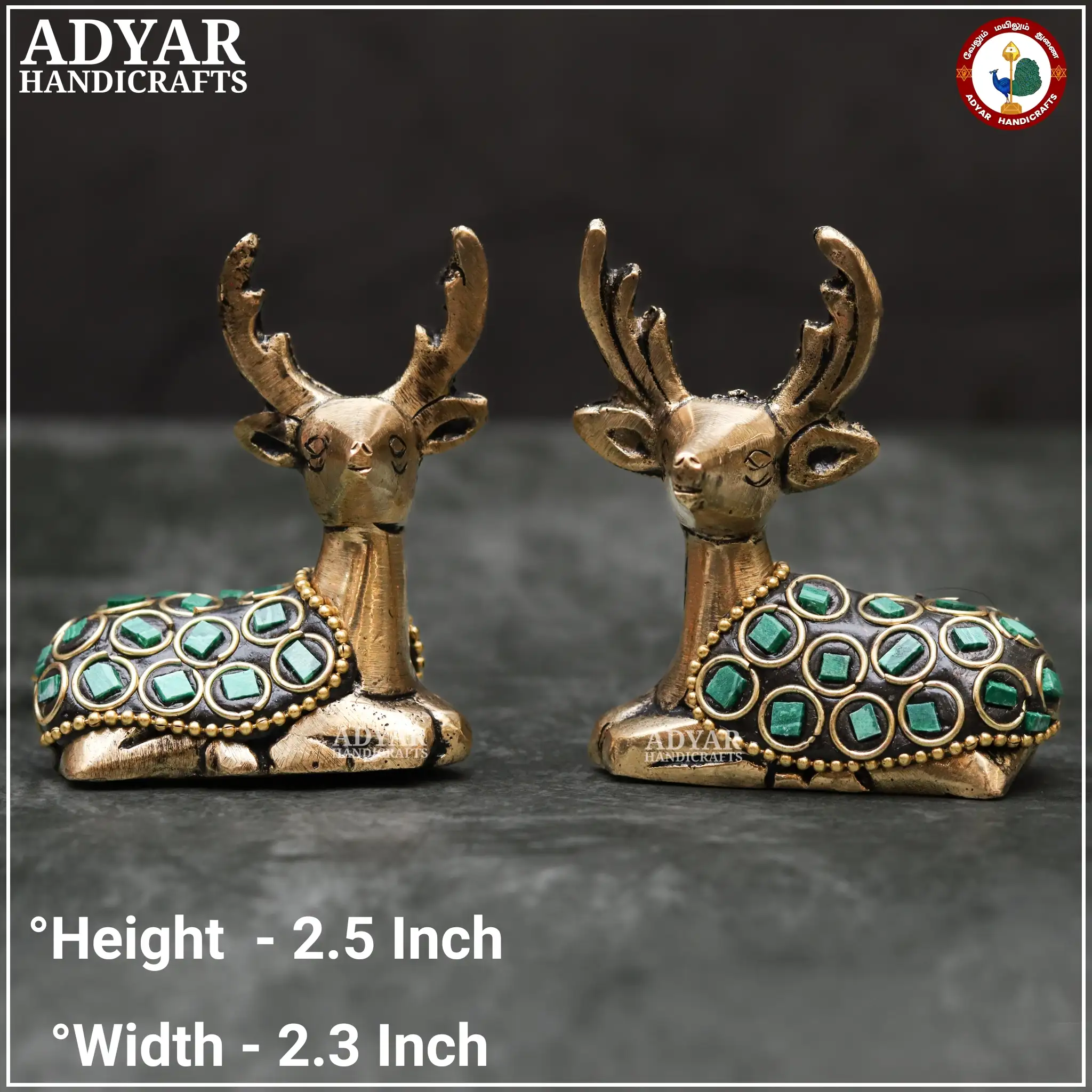 Decor Deer set ( green )