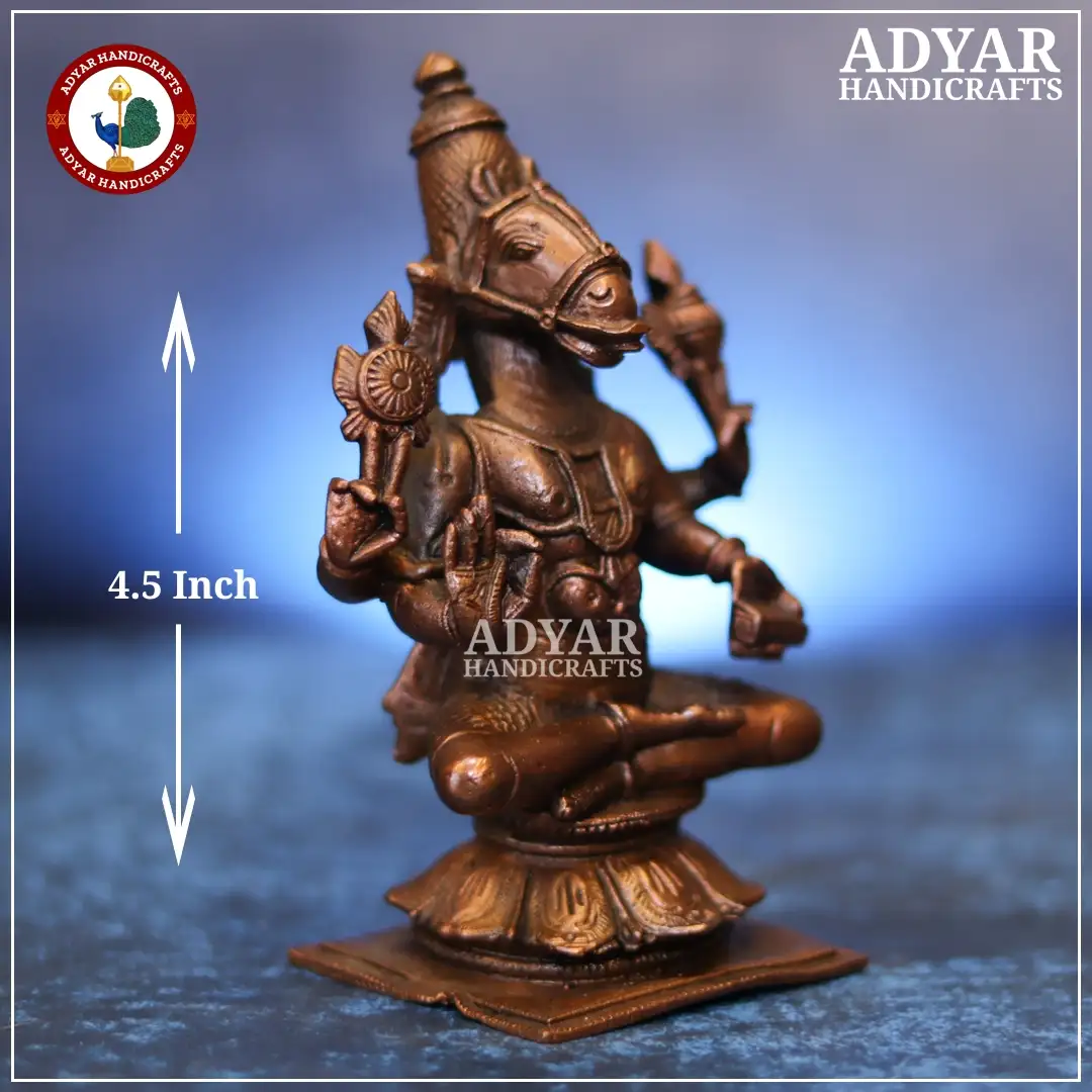 Hayagrivar Copper Idol - image 3